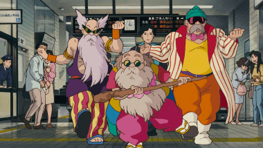 The three elders from Shikoku arriving in Tokyo in a carefree manner