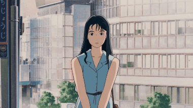 Rikako Muto standing on a train station platform