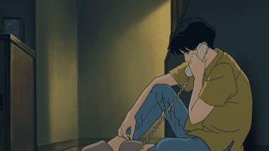 Taku Morisaki on the phone with Matsuno