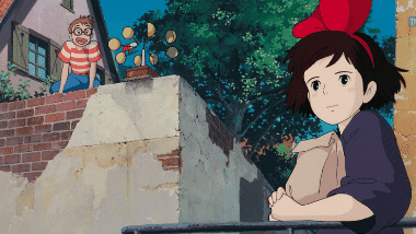 Kiki visiting Tombo's house, and Tombo noticing her