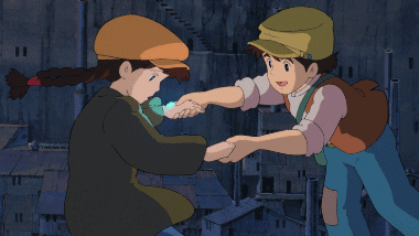 Enveloped by the glowing Levistone, the two float down into the mine.