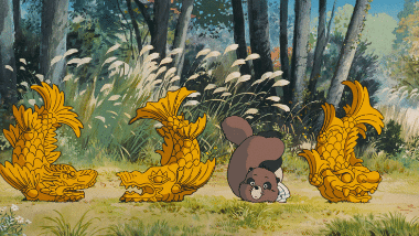 Ponkichi undergoing transformation training