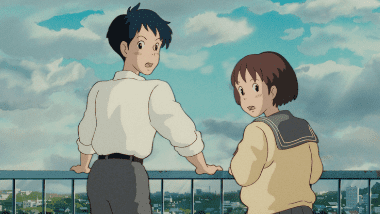 On the school rooftop, Seiji tells Shizuku of his decision to study in Italy and his feelings for her
