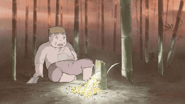 The Old Man Surprised By A Large Sum Of Money Coming Out Of The Bamboo