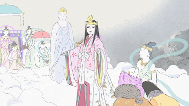 Princess Kaguya Wearing The Lunar Robe Of Feathers