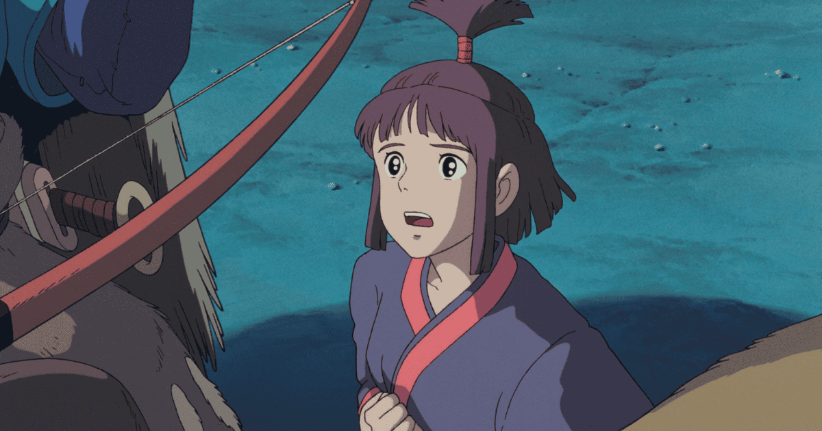 Kaya saying goodbye to Ashitaka in Princess Mononoke