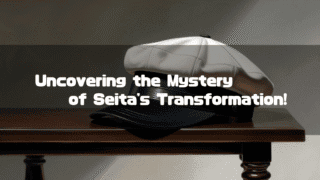 Seita's cap from "Grave of the Fireflies" resting on a wooden table, with the title text "Uncovering the Mystery of Seita's Transformation!" overlaid.