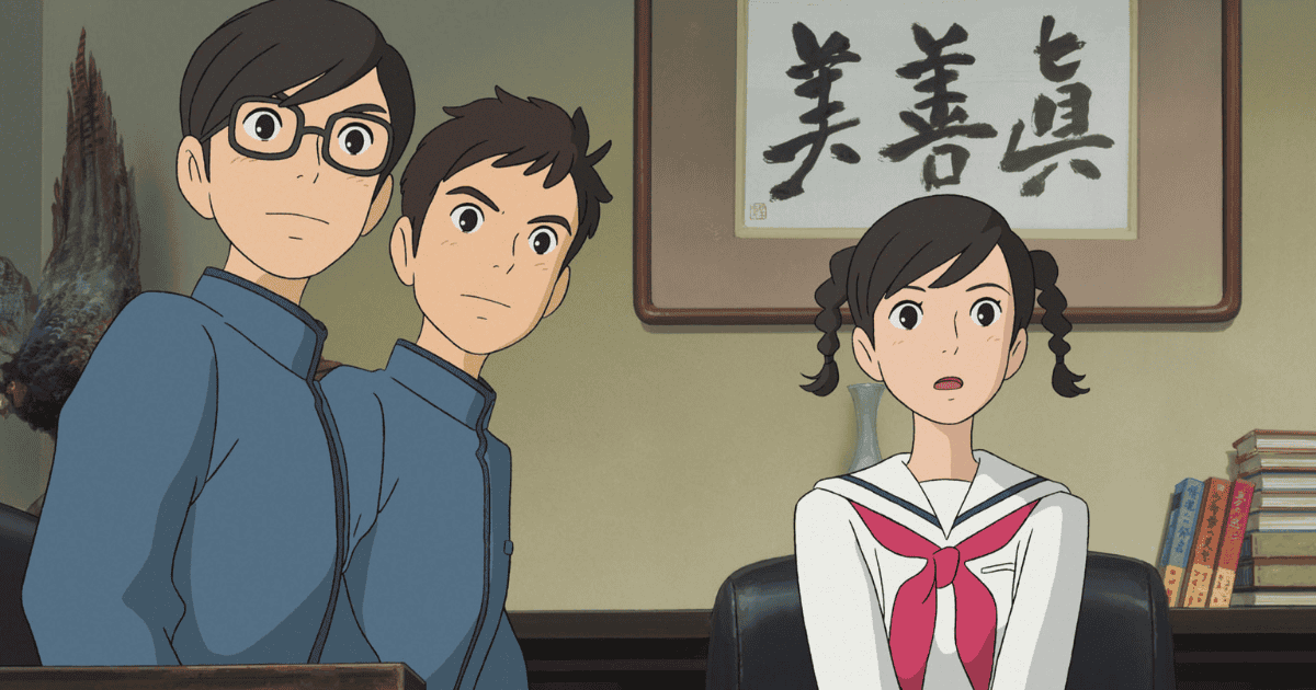 Shun Kazama, Shiro Mizunuma, and Umi Matsuzaki in a school office in From Up on Poppy Hill